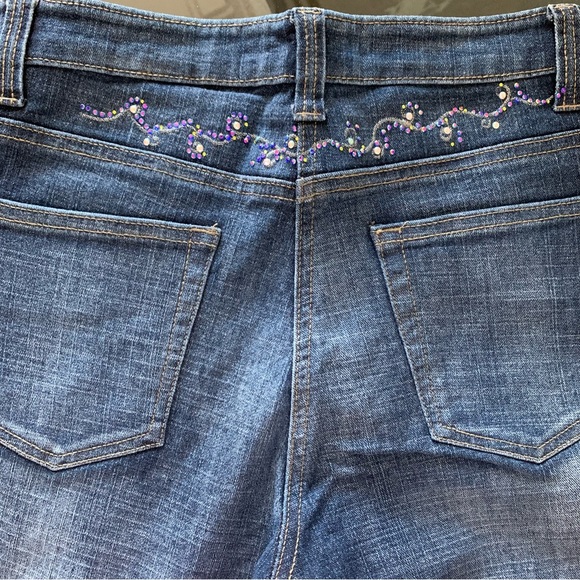 Rosa & Rose Women’s Embellished Stretch Flared Boot Cut Jeans Size M NEW - Picture 5 of 9